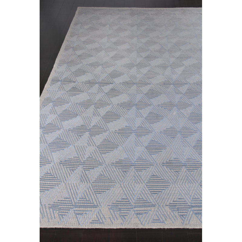 Pavilion Wool Geometric Area Rug in Ivory, Rectangle 10' x 14'