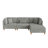Seemab 4 - Piece Upholstered Light Gray Corduroy Modular Sectional with Pillow Back and Removable Ottoman-573538403