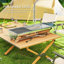 Barbecue au charbon de bois en acier inoxydable