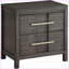 Table de chevet transitionnelle 2 tiroirs gris-123404984