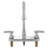 FlowCurve 8 in. Centerset 2-Handle Standard Kitchen Faucet with Side Sprayer in Polished Chrome