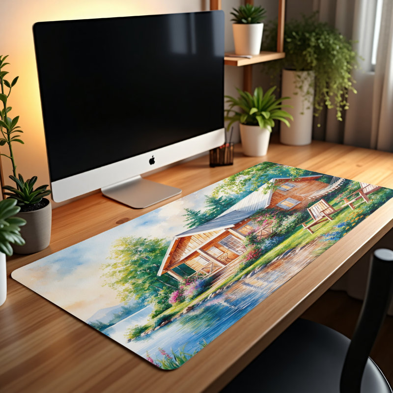 Polyester Desk Pad, 31.5x15.5