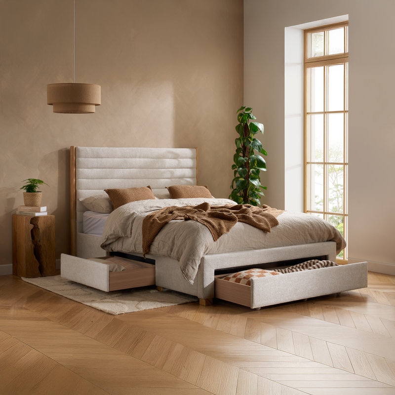 Taion Bed Grey, Double