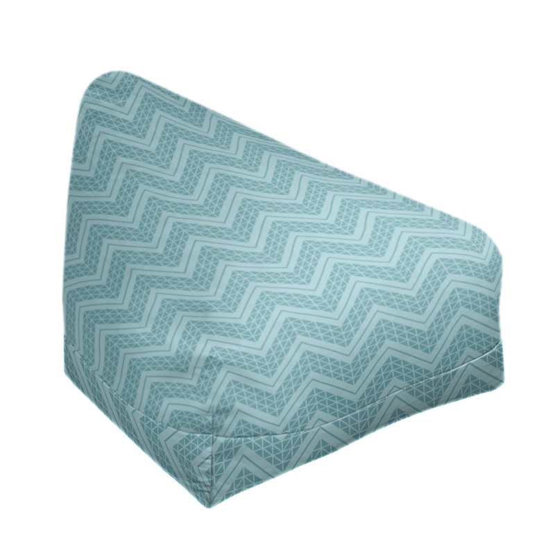 Sac de pois, H 38 po x L 42 po x P 29 po, Bourre en polyester, Bleu sarcelle / blanc