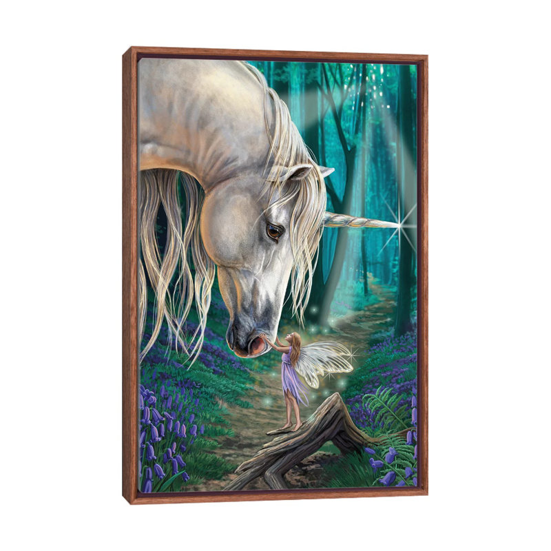«Fairy Whispers» par Lisa Parker - impression d'art graphique, Toile avec cadre en bois classique, Pas de tapis