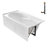 Streamline 60 in. x 32 in. Acrylic Right-Hand Drain Alcove Bathtub in Glossy White With External Drain-108300984
