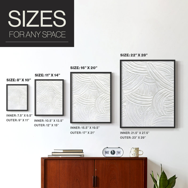 Sandstone Grooves II Framed Print - Solid Wood, Black Single Picture Framed, 20" H x 16" W