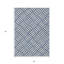 Tapis extérieur lavable à motif géométrique bleu marine et ivoire 3 pi x 5 pi