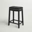Tabouret de comptoir et de bar en bois massif sans dossier avec siège rembourré Bartonville-866721045-844602782