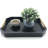 Serving Tray With Polished Metal Handles, Hexagon Coffee Table Tray, Modern Rectangle Decorative Tray, Large Ottoman Tray, Perfect For Storage And Display (Black Rectangle)