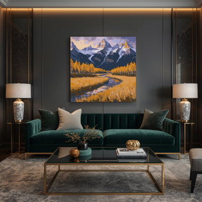 USA State Idaho Purple Canvas Wall Art