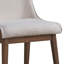 Chaise d'appoint rembourrée blanche et brune Hakon