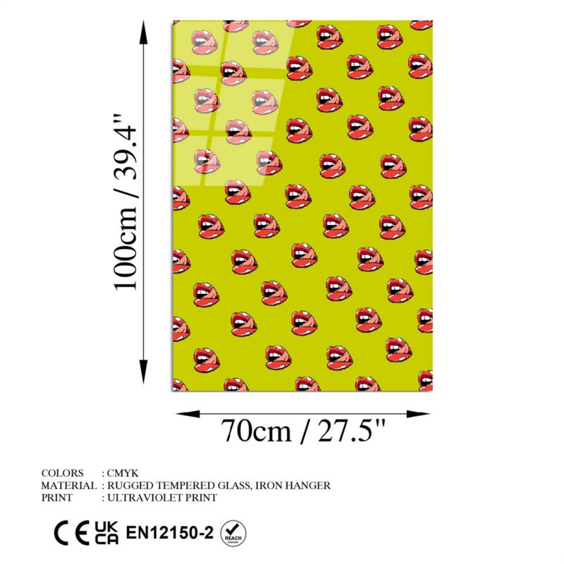 Superbe peinture murale en verre trempé 27,6 po x 39,4 po | 100% verre trempé, épaisseur: 0,16 pouce | Décoration élégante pour le salon ou le bureau, durable et facile à nettoyer, idée de cadeau parfaite