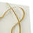 White Metal Abstract Overlapping Lines Home Wall Decor with White Backing,-155559407