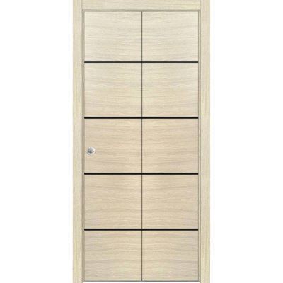 Porte pliante en bois massif massif