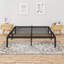 Structure de lit plateforme en métal 14 po avec rangement sous le lit, robuste, sans sommier, noir-985257223-985257219