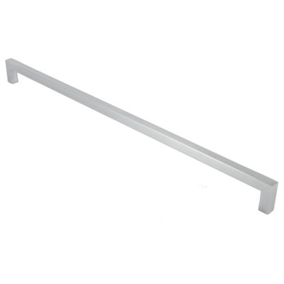 Poignée de meuble centrale carrée 13" moderne