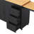 Kitchen Island with Extendable Dining Table, Kitchen Storage Cart with 3 Drawers, Power Outlet-1108957430