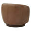Fauteuil demi-tonneau pivotant en cuir Marcy Vegan-110408656