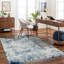 Wyona Power Loom Dark Blue/White/Charcoal Rug-1906908231