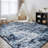 9'X12' Modern Dark Abstract Washable Area Rugs for Living Room Blue-118330184-127123436