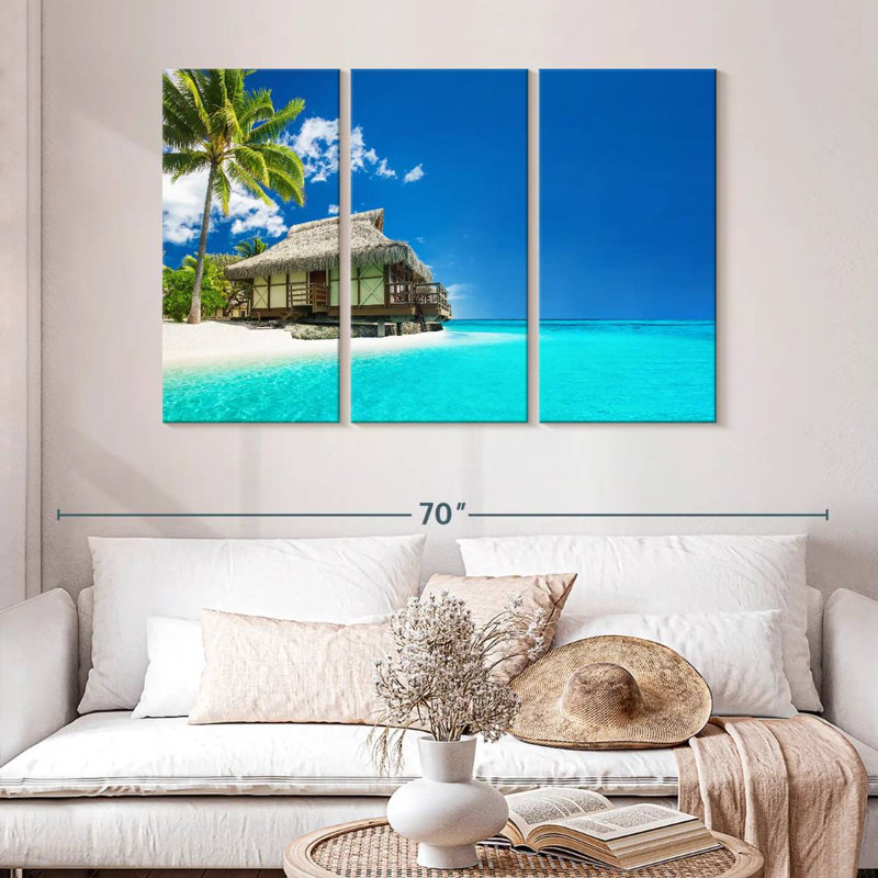 Plage tropicale Gillard Tahiti, H 32 po x l 50 po