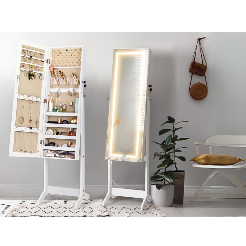Miroir pleine grandeur avec rangement