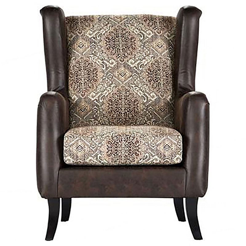 Critta Upholstered Wingback Accent Club Chair Brown