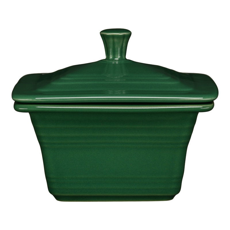 Boîte couverte Fiesta 4 5/8 po x 3 3/4 po, Jade