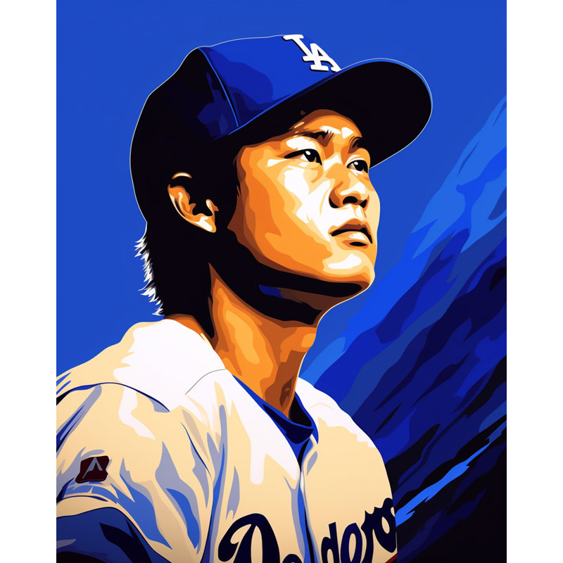 "Shohei Ohtani 3" sur toile, H 24 po x l 20 po