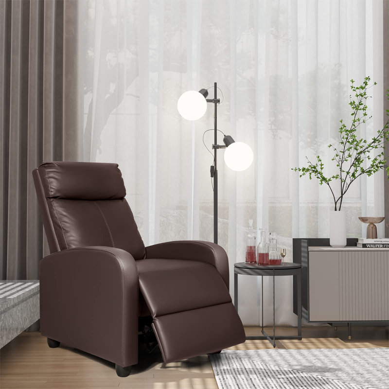 Recliner Chair with Lumbar Support, Brown
