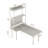 47'' W L-Shaped Desk With Hutch And Open Storage Shelves-1902567982