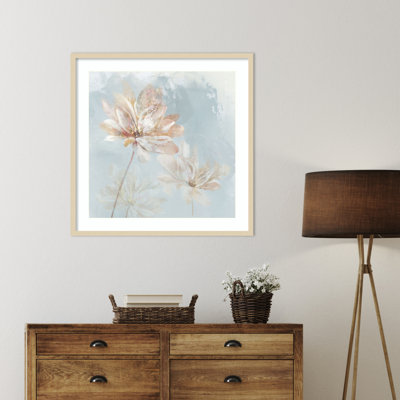 Golden Flower Bliss  II by Ken Roko Wood Framed Wall Art Print