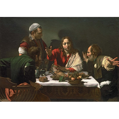 Adhésif décoratif "Le souper à Emmaüs" (1601) Caravage