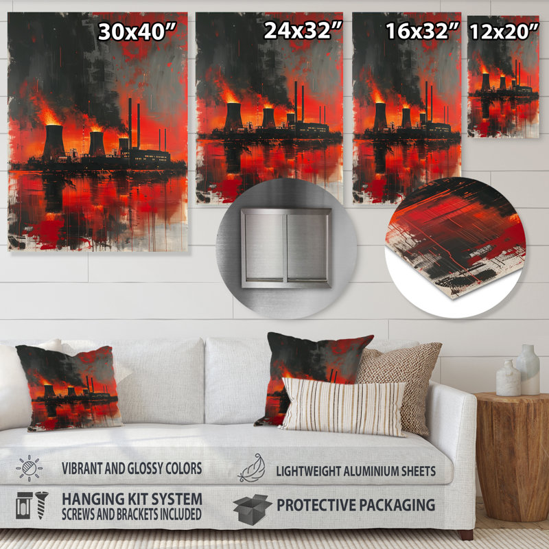 «Red Power Industrial Power Plant II» par Red Red, Métal métal, H 34 po x l 44 po