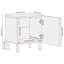 40cm W Bedside Table