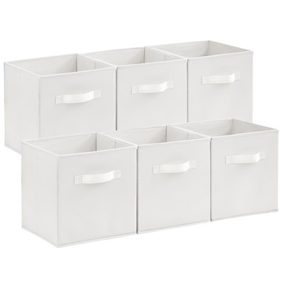 Collapsible Storage Cubes 11 Inch Foldable Fabric Bins Multi-color Organizers Decorative Organizing Baskets For Shelves For Closet, Utility Room, Storage Room Set Of 6 