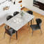 Annagh Stone Top Metal Base Dining Table-492564330-492560532