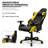 Inbox Zero Adjustable Reclining Ergonomic Swiveling PC & Racing Game Chair with Footrest-1596468901