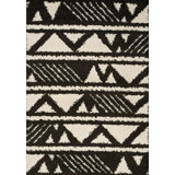 Tapis noir / crème Ledet Patchwork