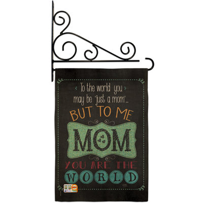 Double Sided 18.5 in. H x 13 in. W Burlap Mother's Day Garden flag