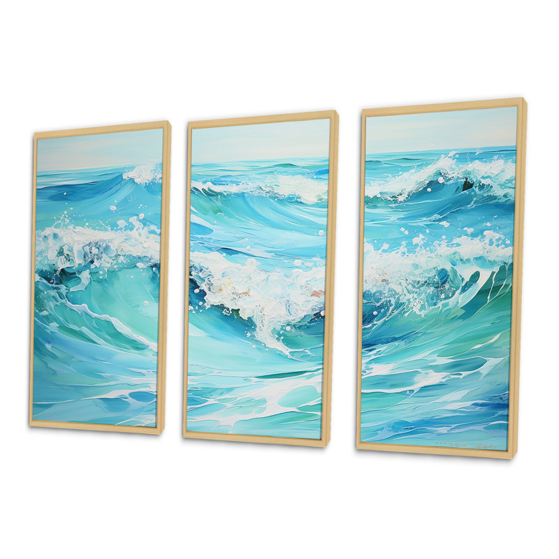 Ensemble de salon Ocean Charm, H 40 po x l 60 po x P 1 po, Cadre naturel flottant