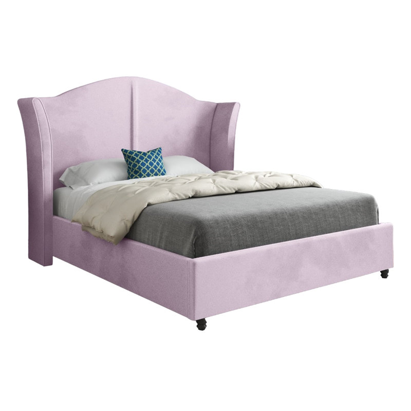 Anastasha Upholstered Bed, Pink, Double (4'6)