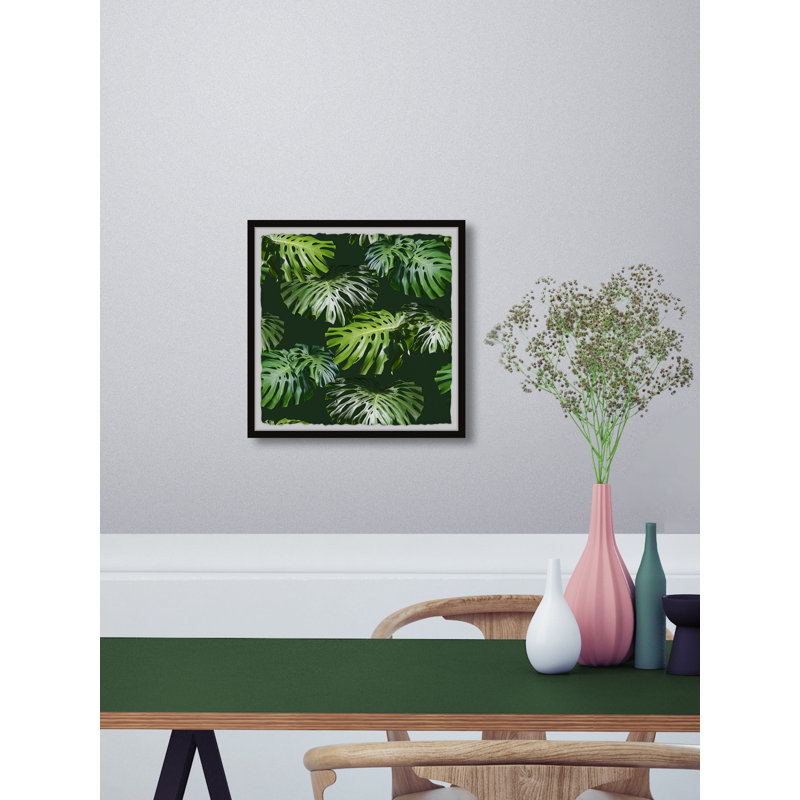 Leafy Plants - Single Picture Frame Painting, 41 cm H x 41 cm W