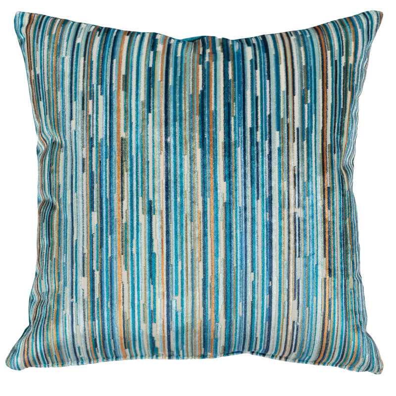 Striped Blue Cushion, 43x43cm, Cover only