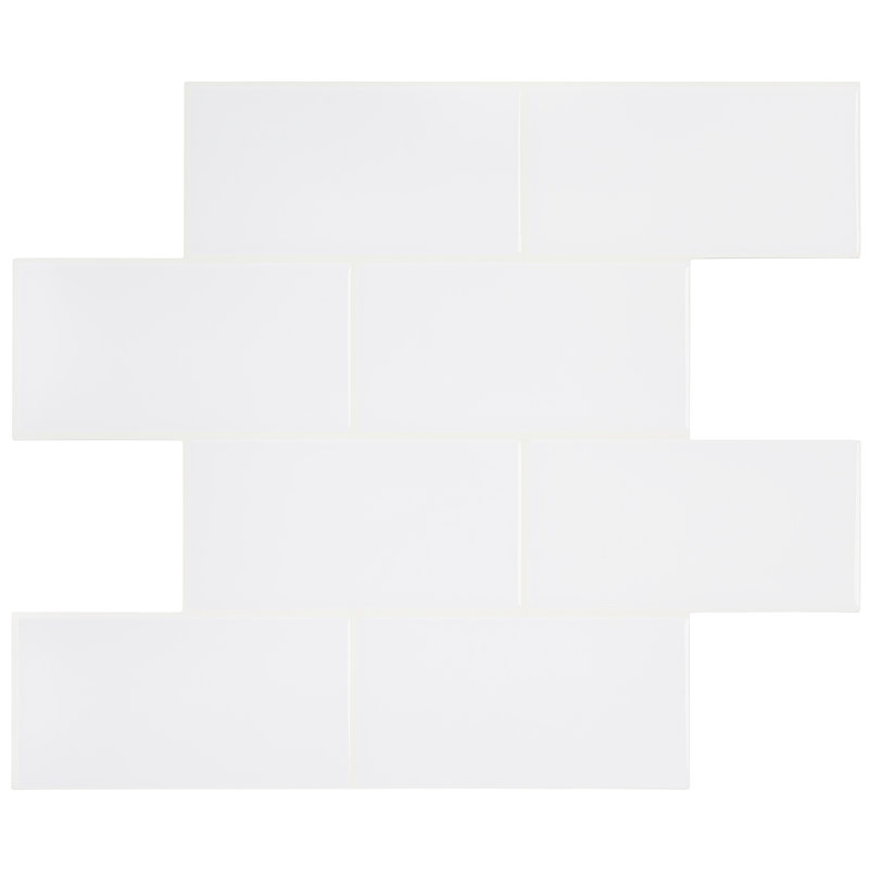 3 in. W x 5 in. L Fireplace Surround and Shower Peel and Stick Subway Tile