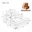 Très grand canapé-lit de style moderne de 55 po avec coussins, station de charge et porte-gobelets, tissu chenille
