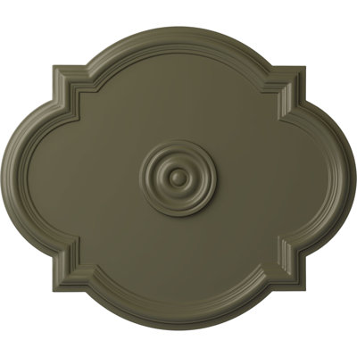 Médaillon de plafond Endurathane Madrid, l 24 3/4 po x H 12 1/2 po x P 1 3/4 po, fini nuage éclaté peint à la main
