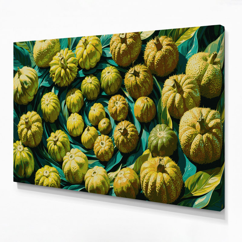 Art mural sur toile fruit vert, H 11 po x l 14 po