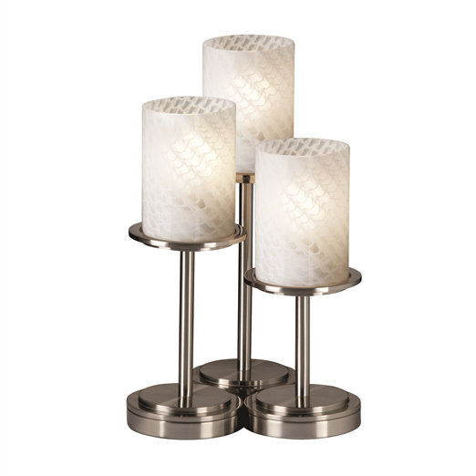 Lampe de table cylindrique 16 po Casson, Bronze foncé, Tissage